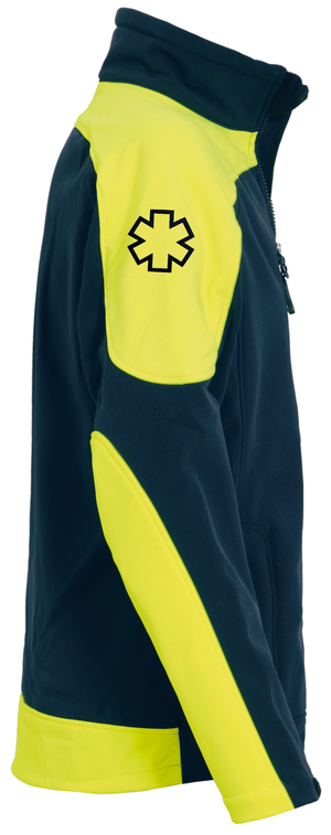 SOFTSHELL JAUNE ET MARINE AMBULANCIER